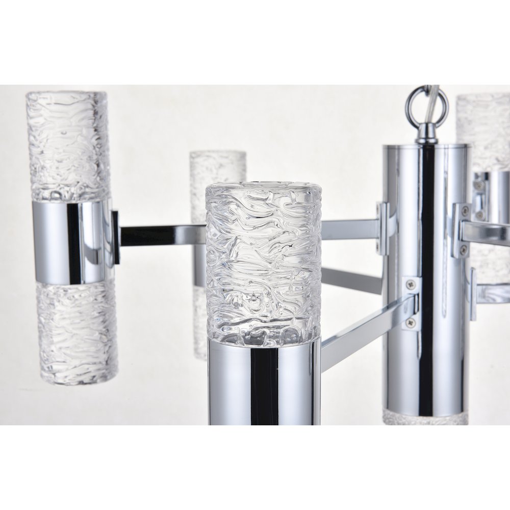 Vega 13 Light Chrome Led Pendant. Picture 12