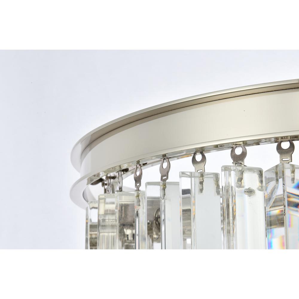 Sydney 9 light polished nickel Chandelier Clear Royal Cut Crystal. Picture 5