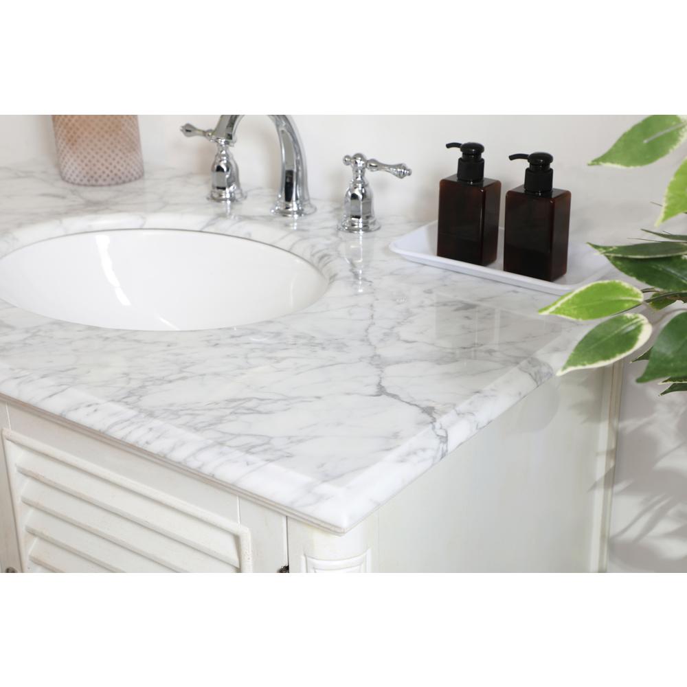 36 inch Single Bathroom Vanity in Antique White. Picture 4
