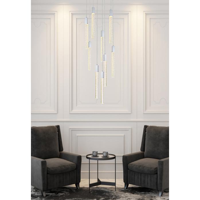 Weston 9 lights pendant in chrome. Picture 8