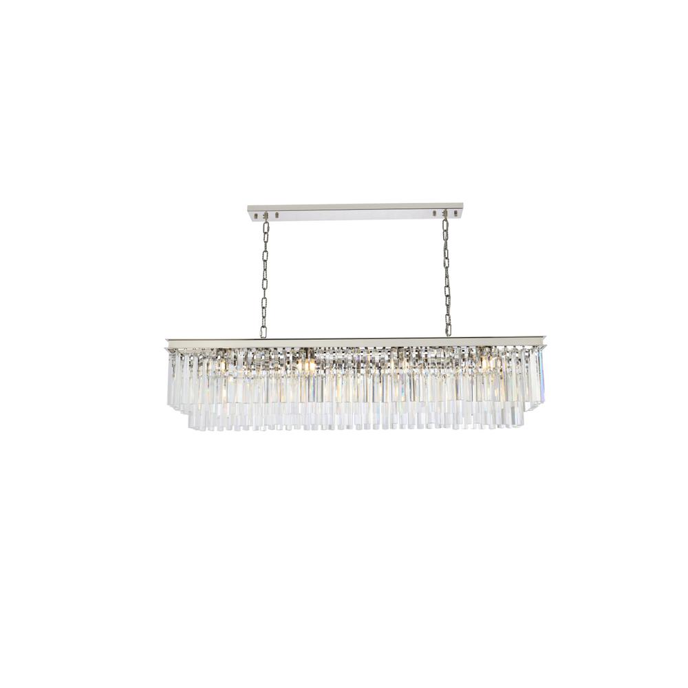 Sydney 12 light polished nickel Chandelier Clear Royal Cut Crystal. Picture 1