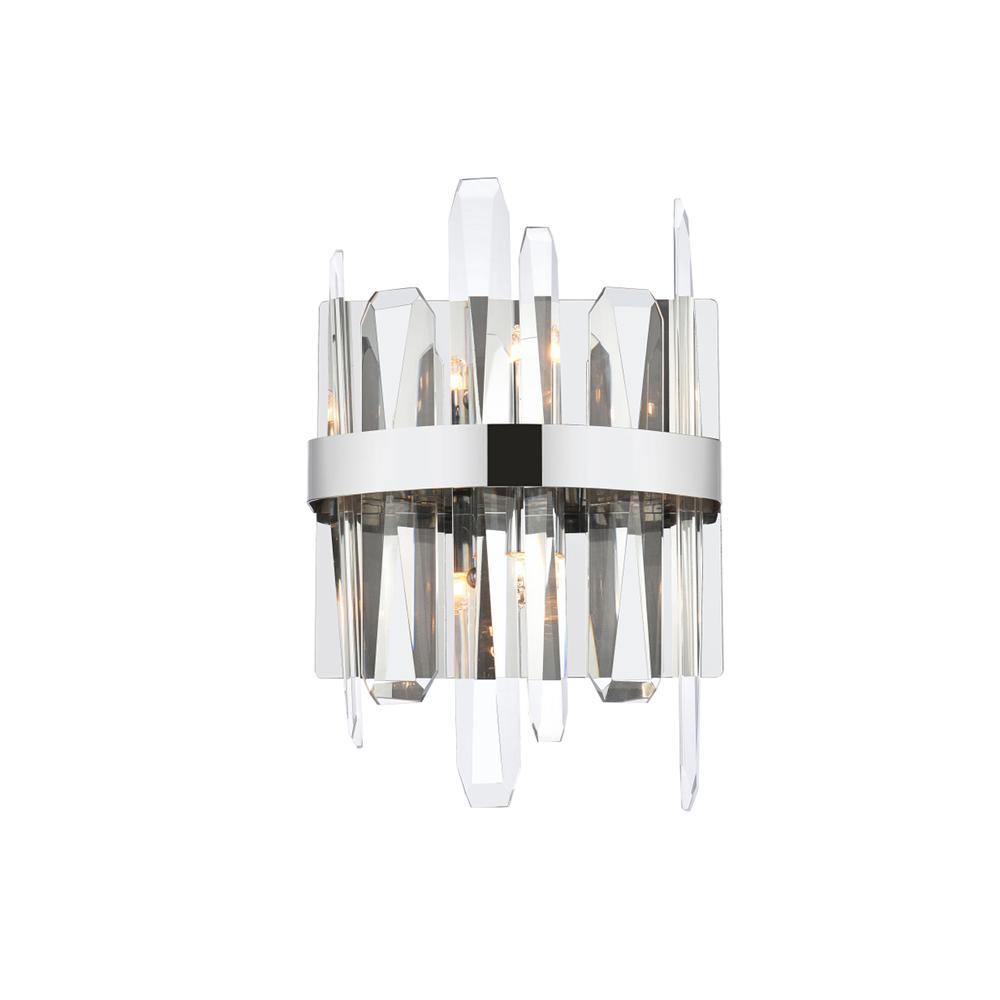 Serena 8 inch crystal bath sconce in chrome. Picture 1