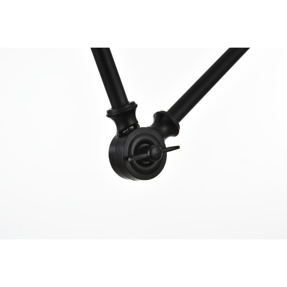 Ledger 1 light Black swing arm wall sconce. Picture 5