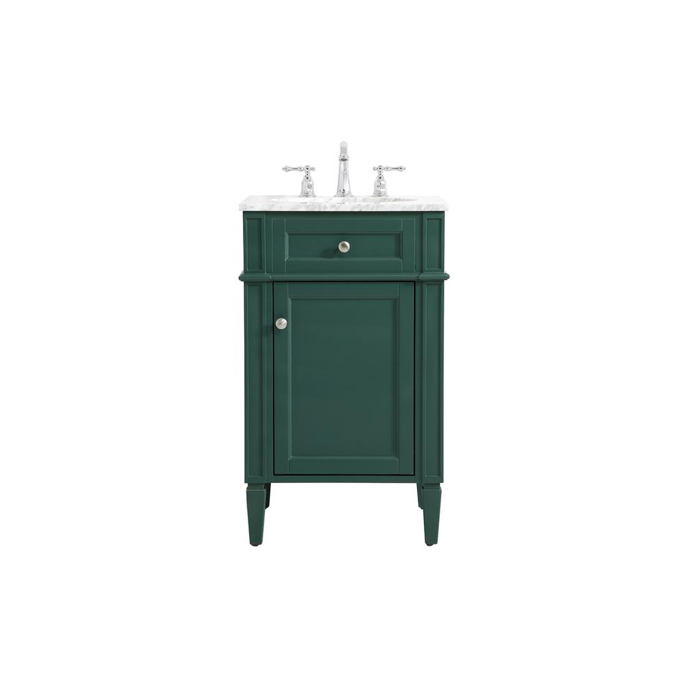 21 inch Single bathroom vanity in green. Picture 1
