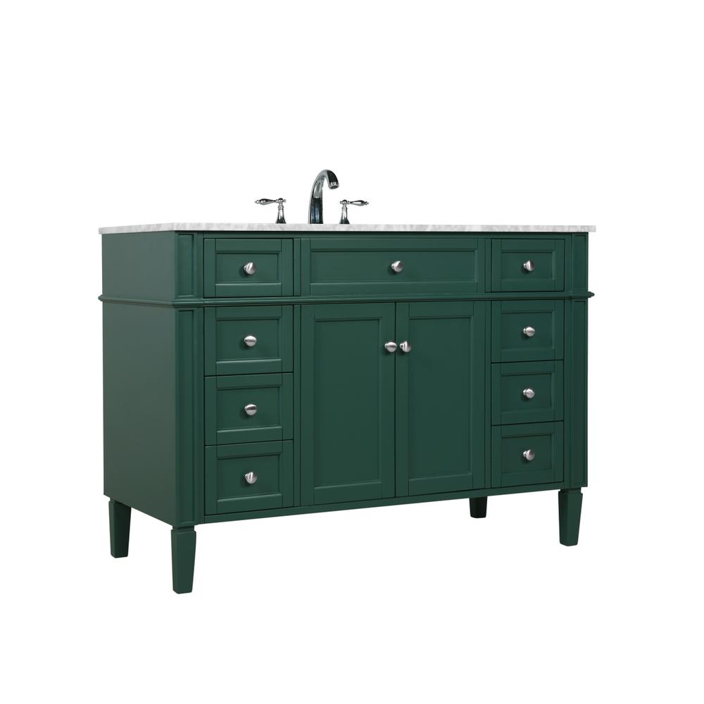 48 inch Single bathroom vanity in green. Picture 7