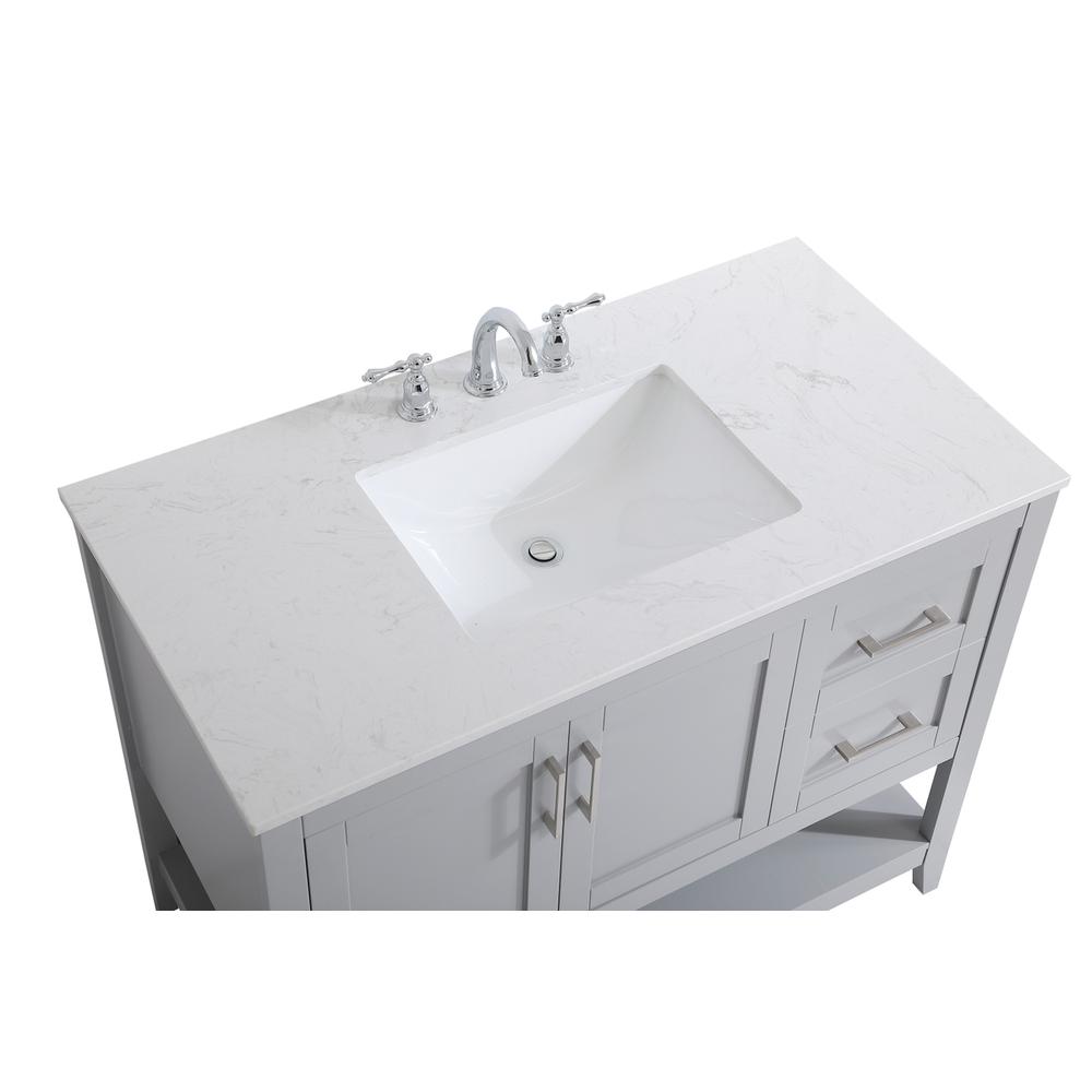 42 inch Single Bathroom Vanity in Grey. Picture 10