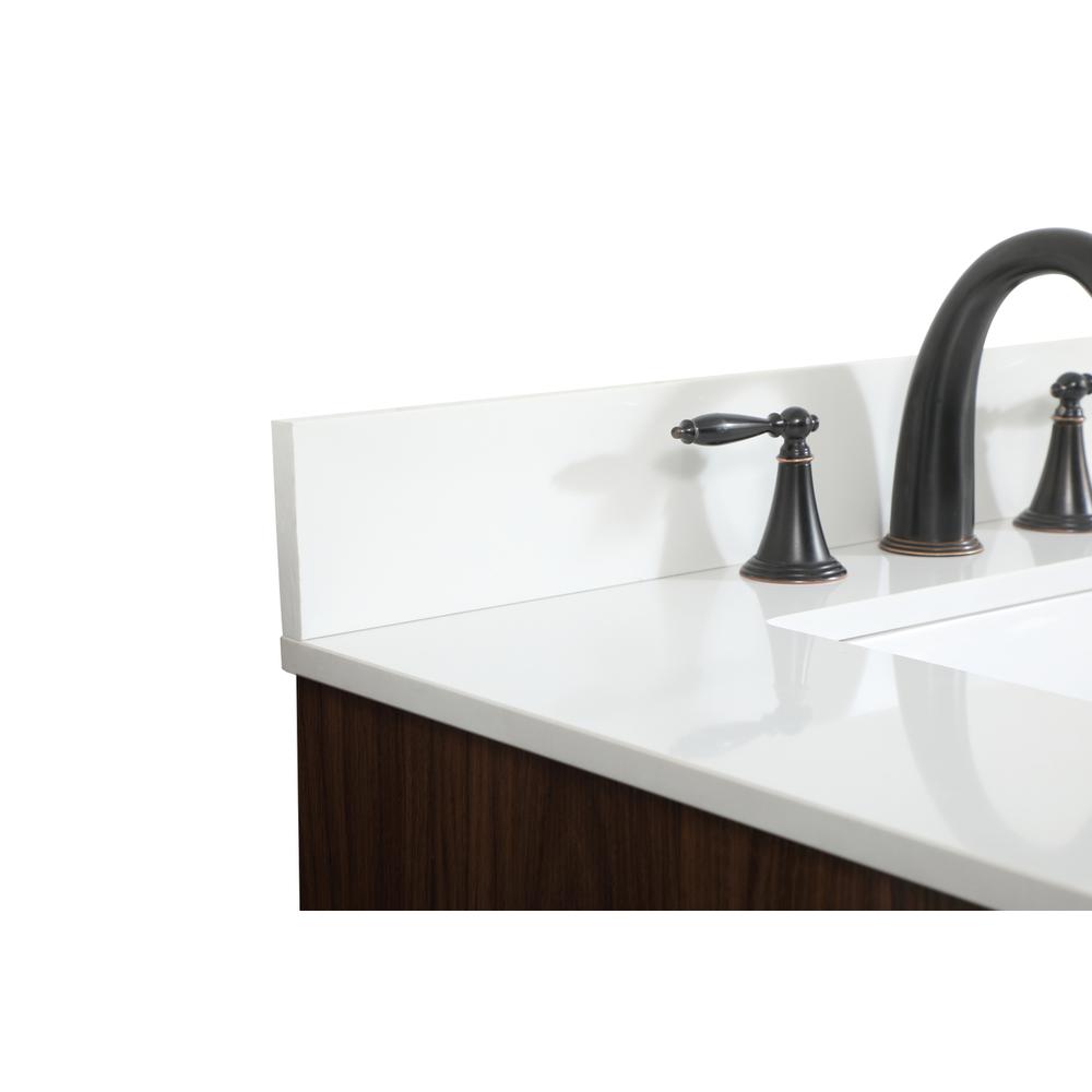 30 inch Single bathroom vanity in walnut with backsplash. Picture 11