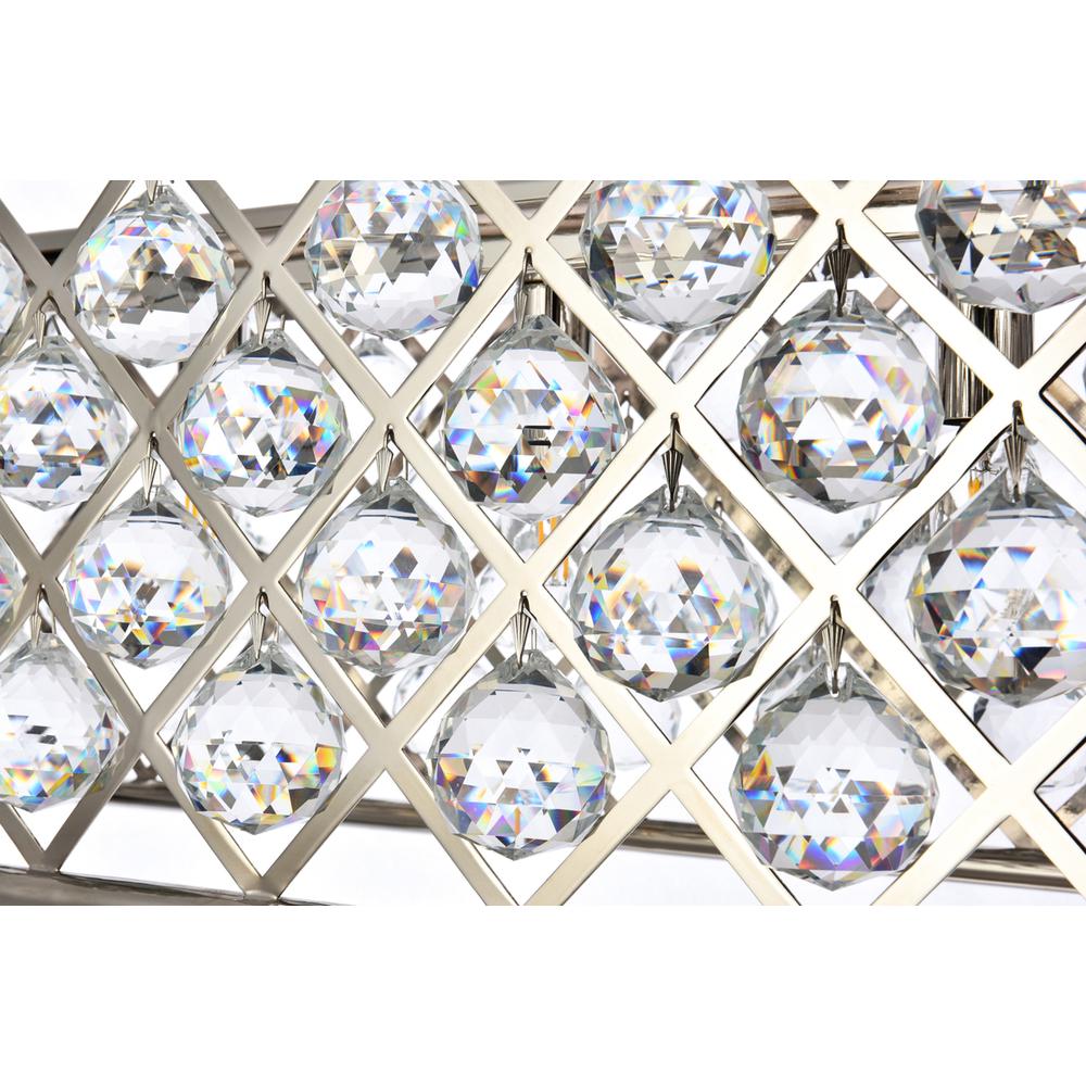 Madison 6 light polished Nickel Chandelier Clear Royal Cut Crystal. Picture 5