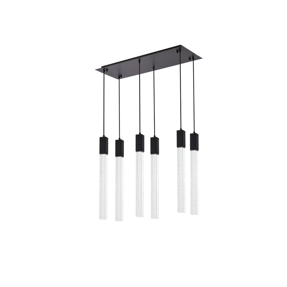 Weston 6 lights pendant in black. Picture 6