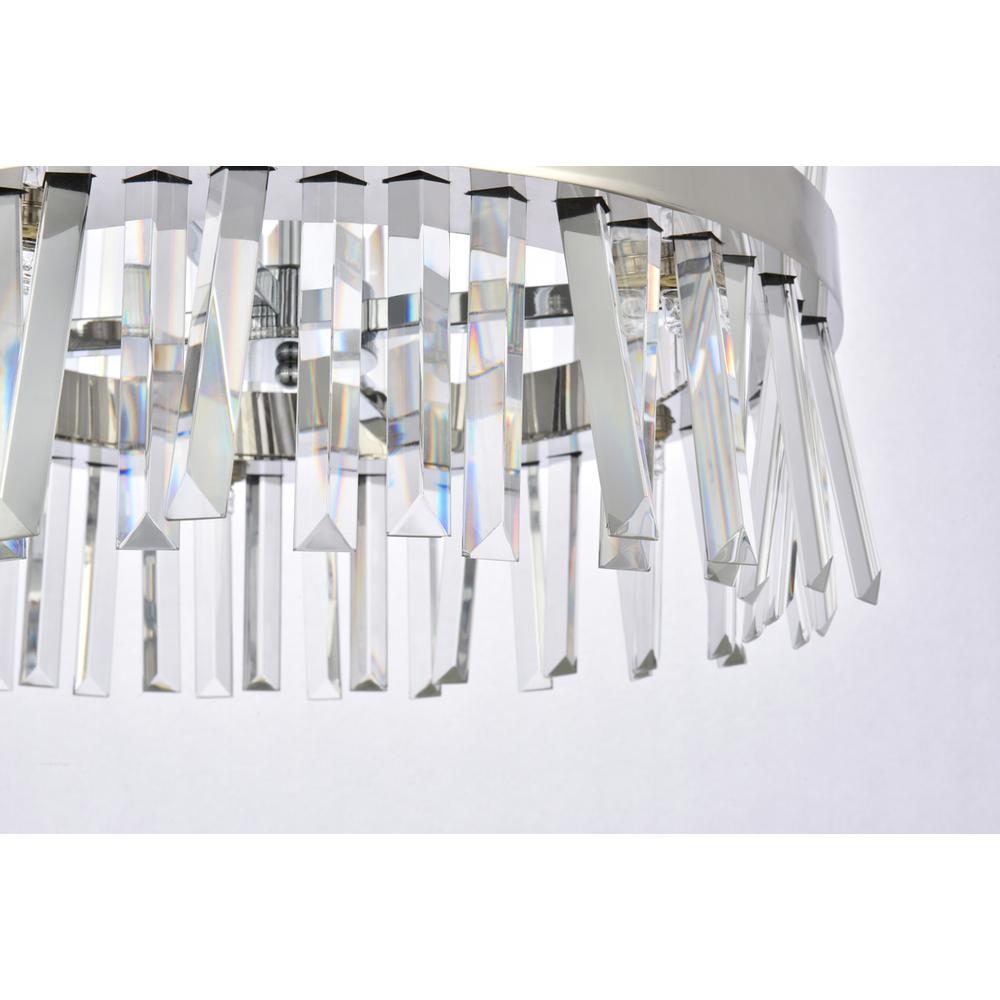 Serephina 20 inch crystal round pendant light in chrome. Picture 5