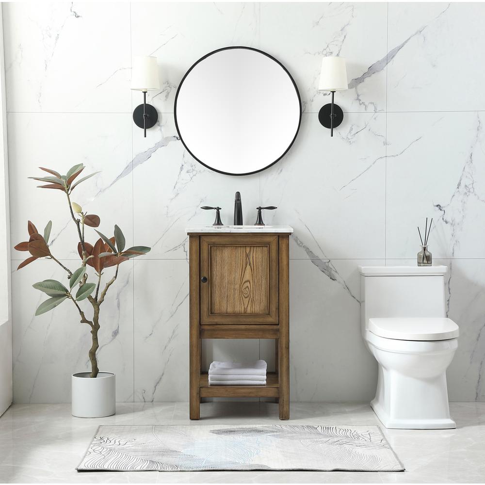 19 inch Single bathroom vanity in driftwood. Picture 4