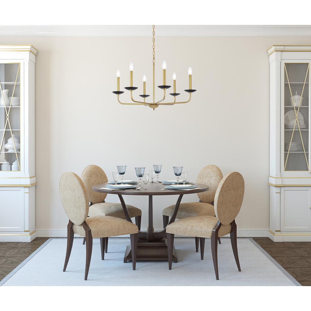 Cohen 30 inch pendant in black and brass. Picture 8