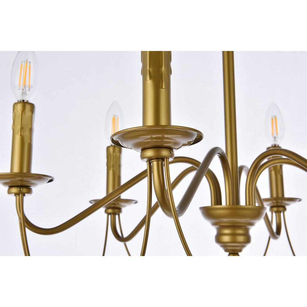 Westley 6 lights pendant in brass. Picture 5