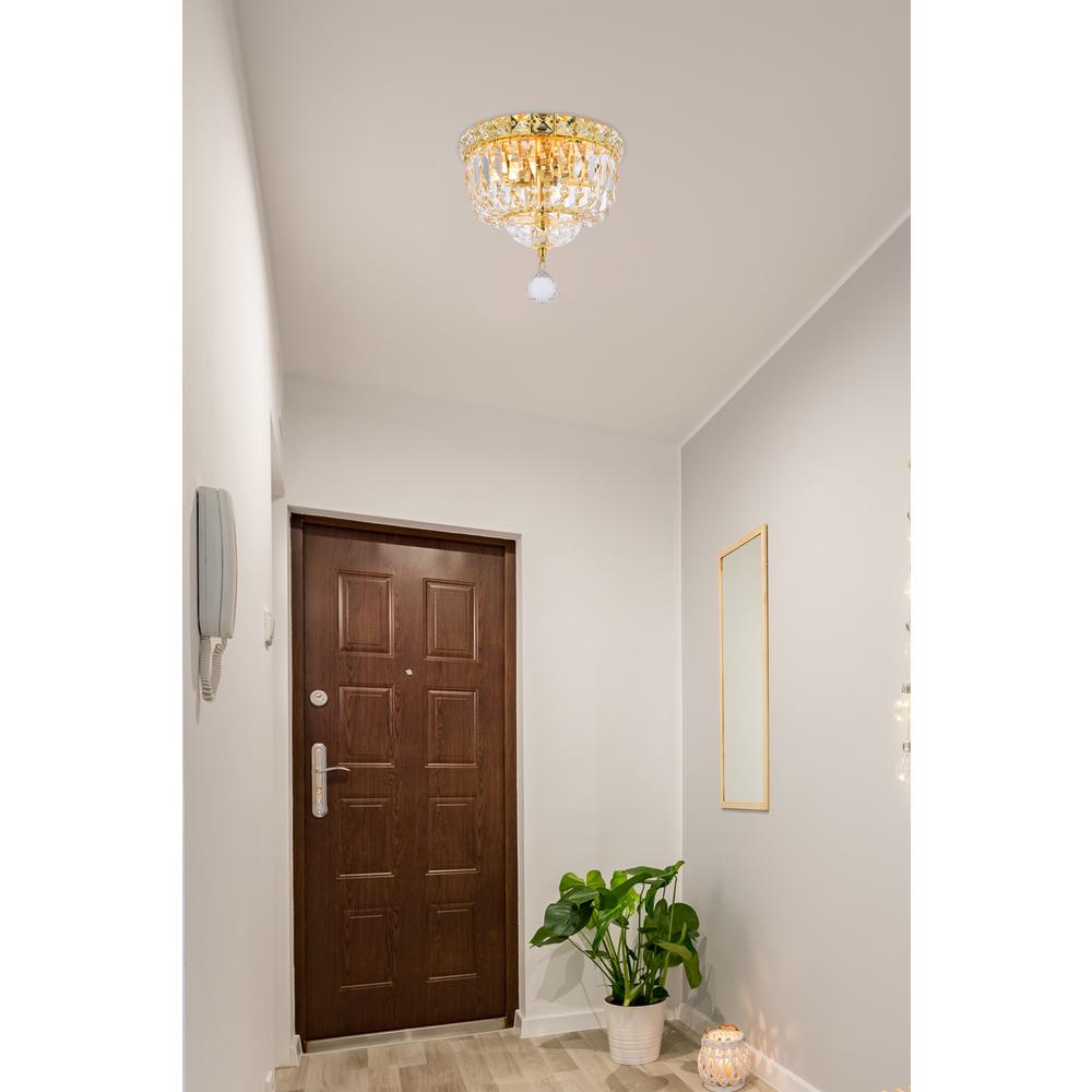 Tranquil 2 light Gold Flush Mount Clear Royal Cut Crystal. Picture 7