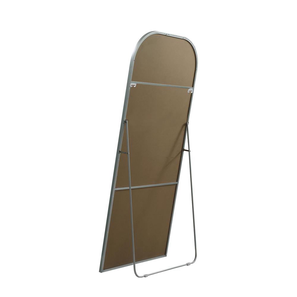 Metal Frame Arch Full Length Mirror 32x76 Inch in Silver. Picture 7