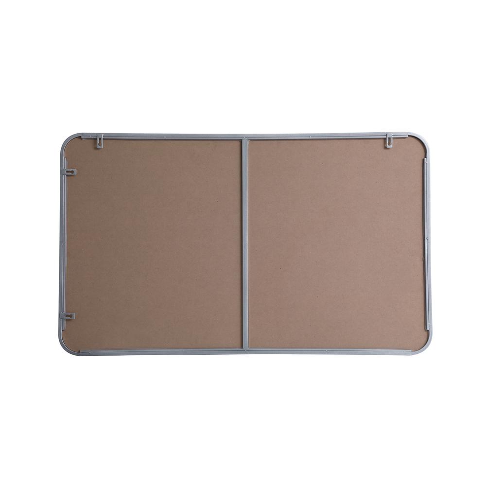 Soft corner metal rectangular mirror 24x40 inch in Silver. Picture 8