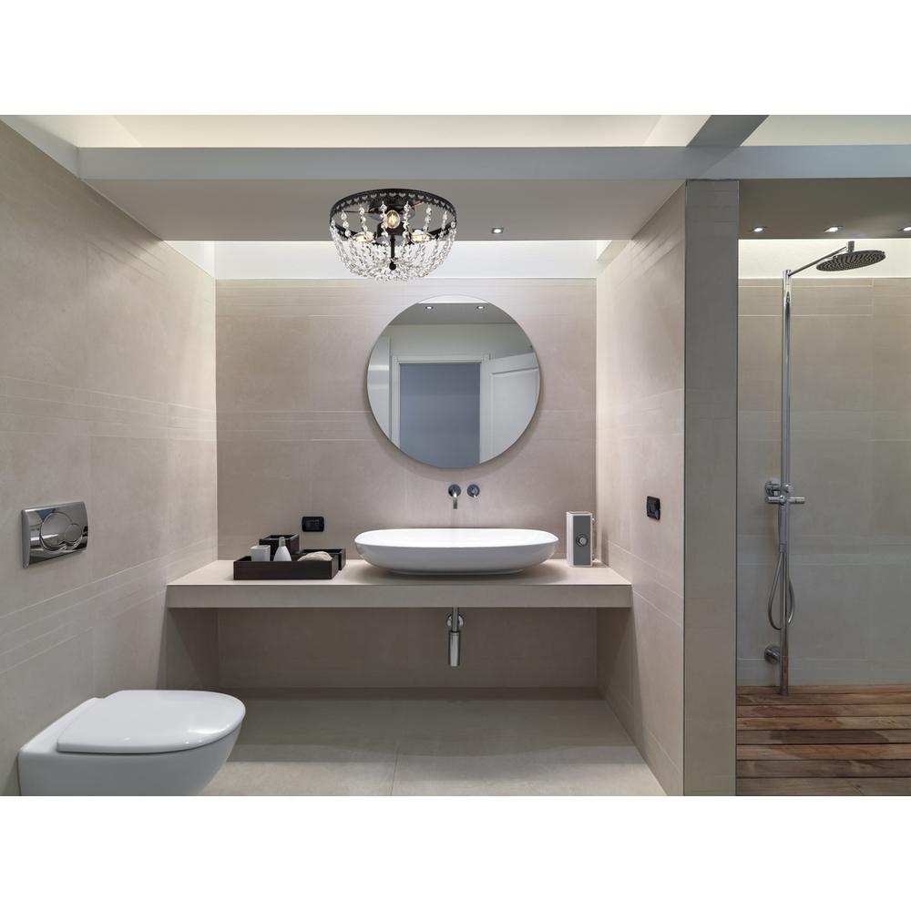 Kylie 14 inch flush mount in black. Picture 7