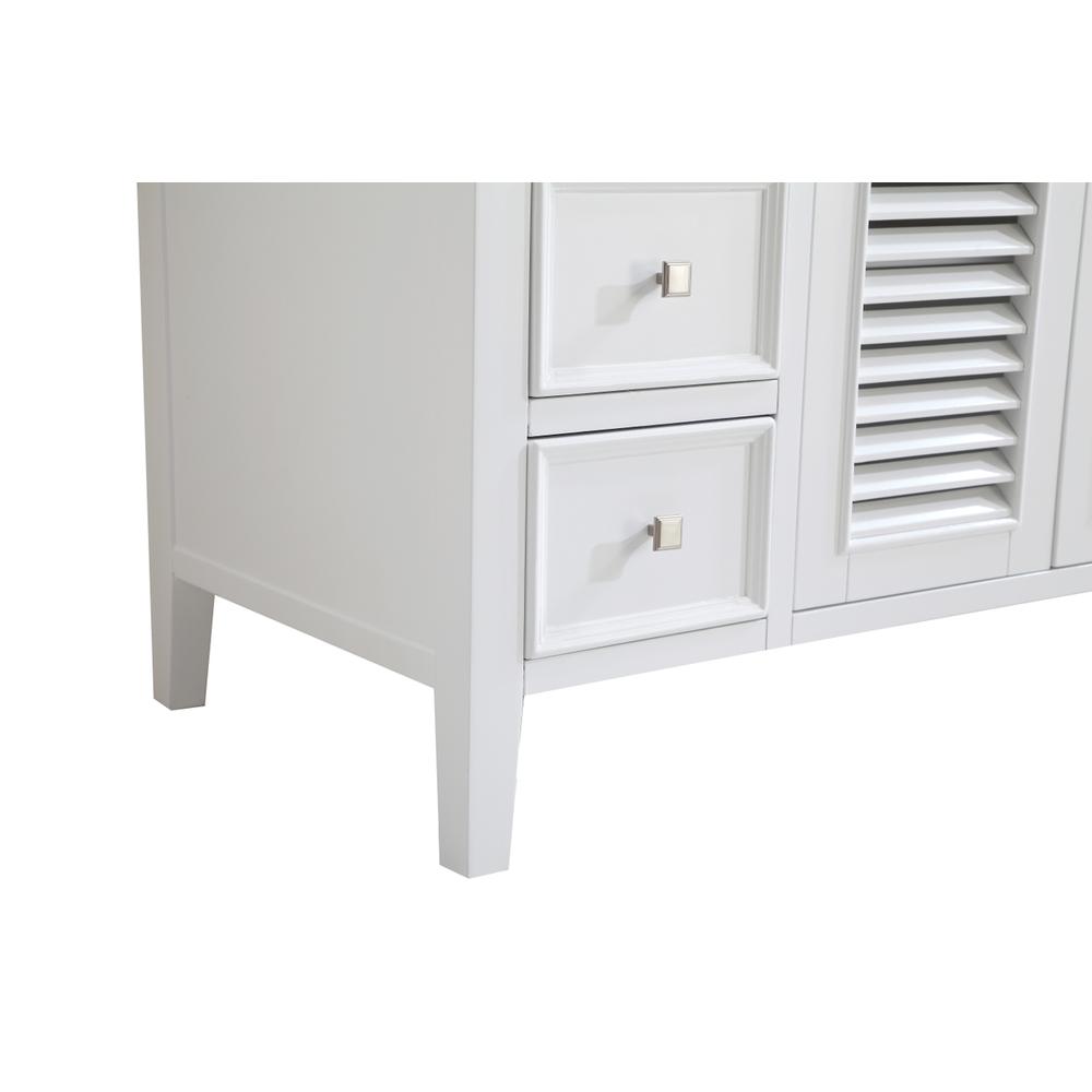 48 inch Single Bathroom vanity in White with ivory white engineered marble. Picture 9