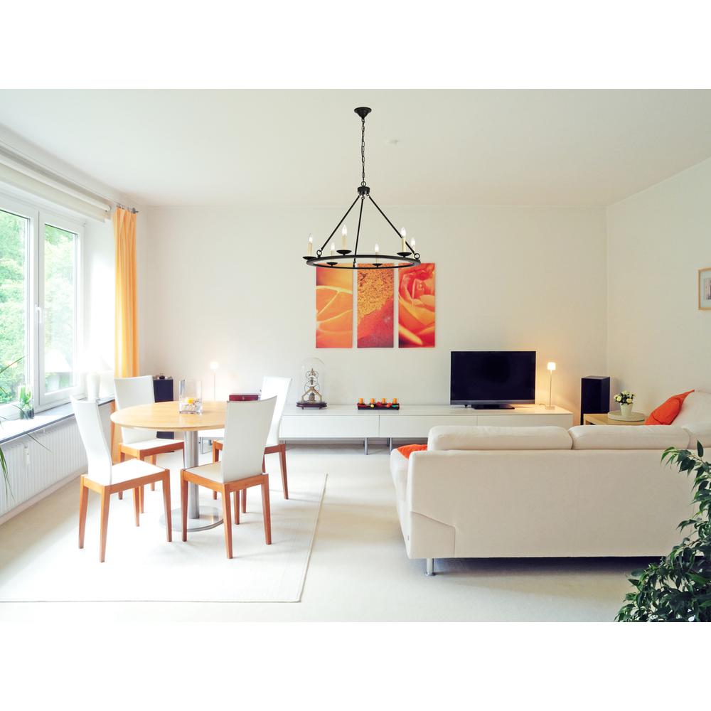 Maine Collection Chandelier D32.4 H23.25 Lt:6 Black Finish. Picture 6