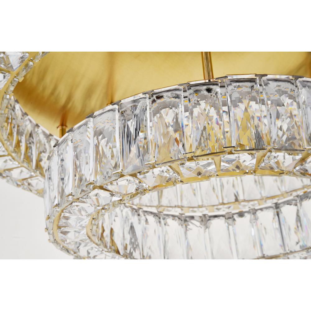 Monroe LED light gold Flush Mount Clear Royal Cut Crystal. Picture 3