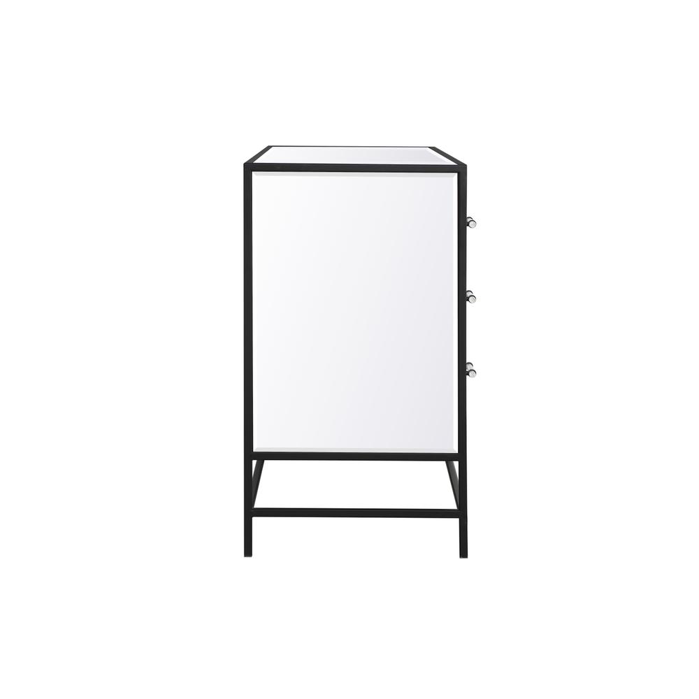 60 inch mirrored 6 drawers chest in black. Picture 9