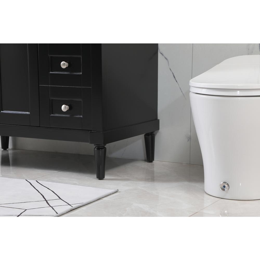 36 inch Single bathroom vanity in black with backsplash. Picture 6