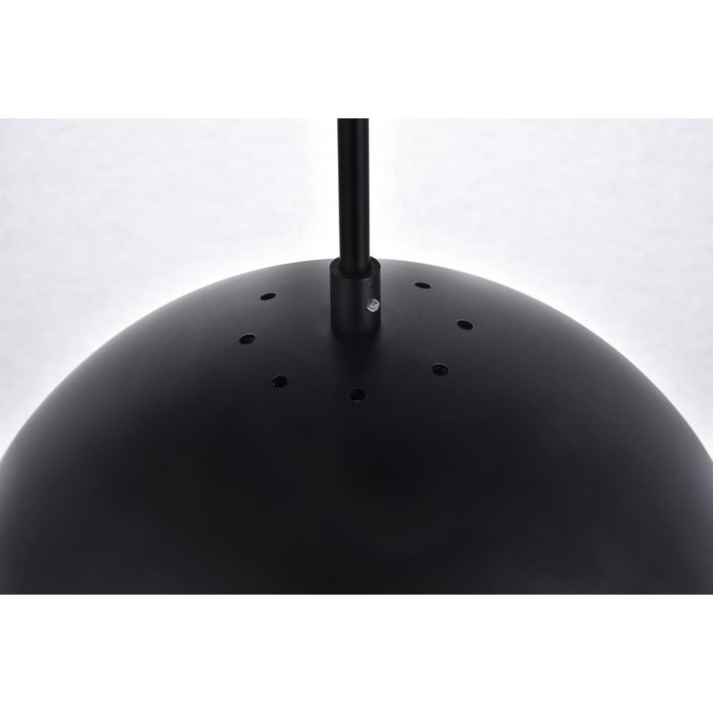 Eclipse 1 Light Black Pendant With Clear Glass. Picture 5