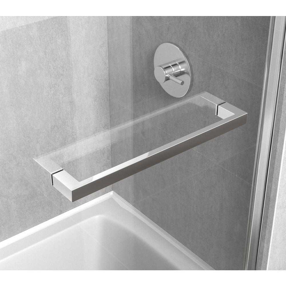 Frameless tub door 60 x 60 Polished Chrome. Picture 7