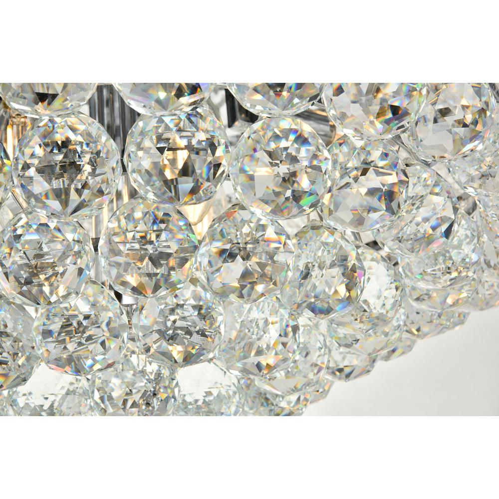 Primo 10 light Chrome Flush Mount Clear Royal Cut Crystal. Picture 3