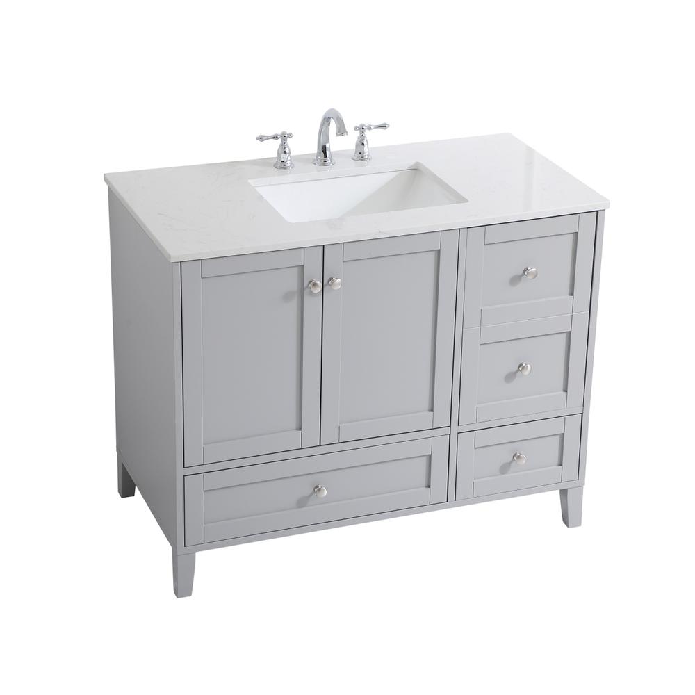 42 inch Single Bathroom Vanity in Grey. Picture 8