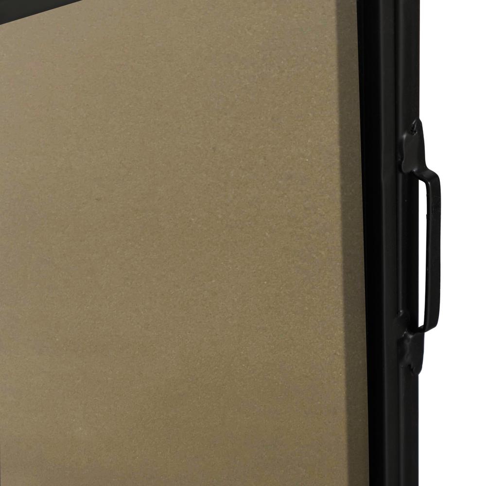 Metal frame Rectangle Mirror 24 inch Black finish. Picture 12