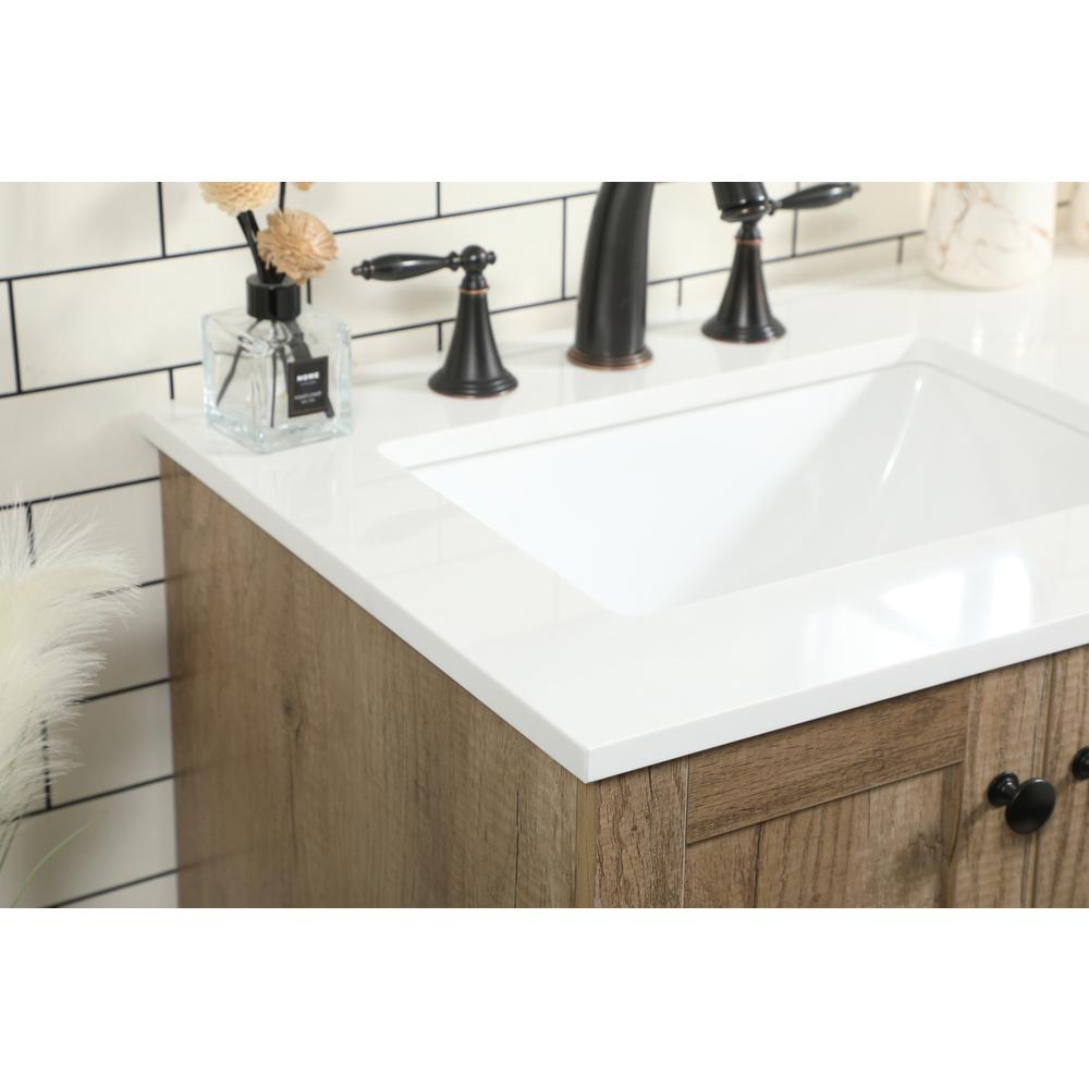 32 inch Single bathroom vanity in natural oak. Picture 5