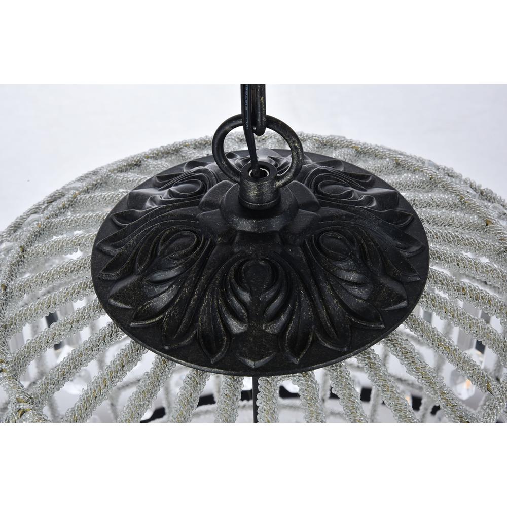 Olivia 3 light Dark Bronze Pendant Clear Royal Cut Crystal. Picture 3