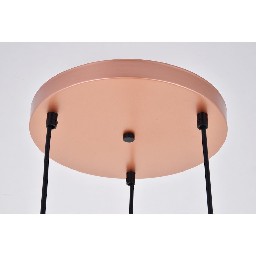 Nora 3 Light Honey Gold Pendant. Picture 6