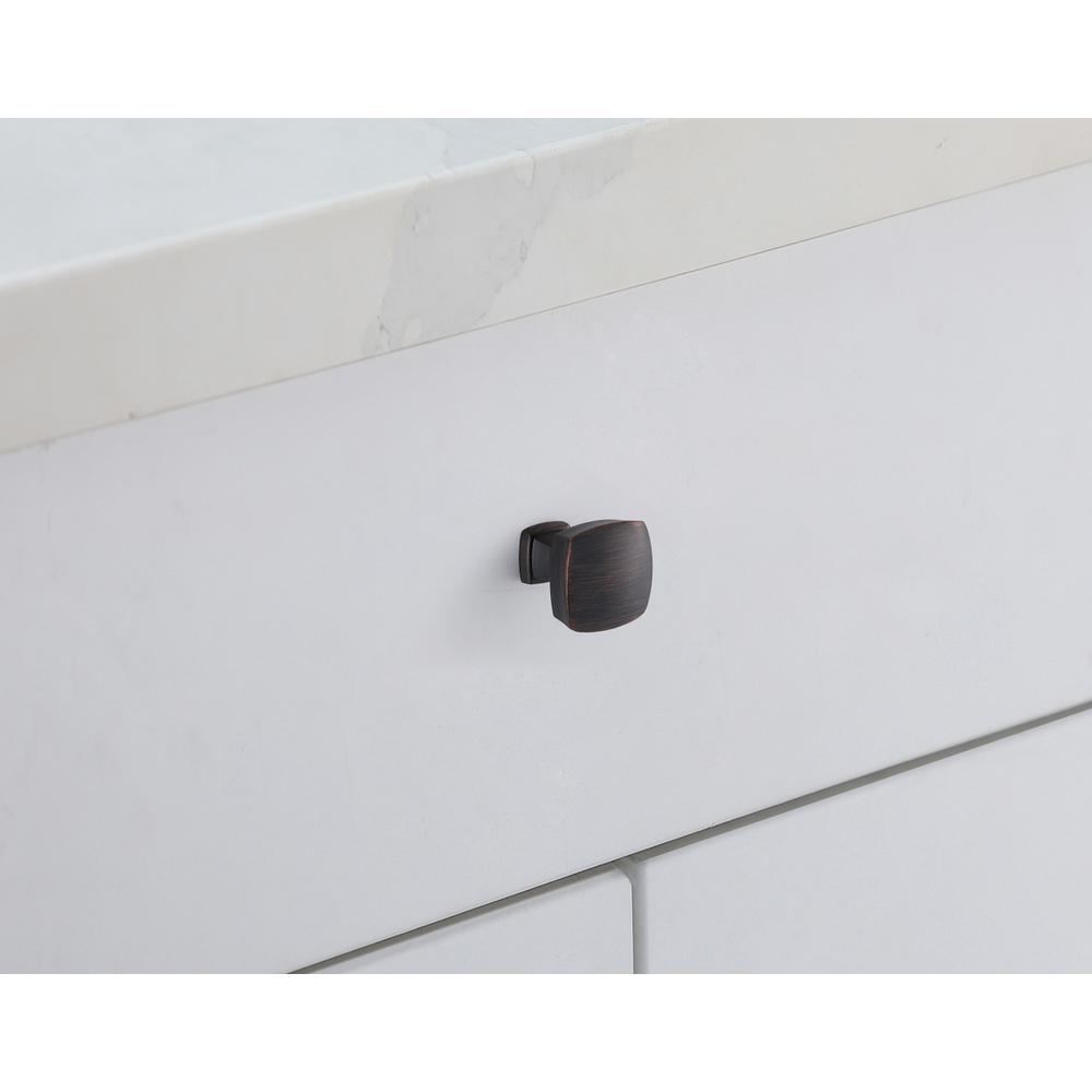 Irvin 1.3" Oil-rubbed Bronze Square Knob Multipack (Set of 10). Picture 2