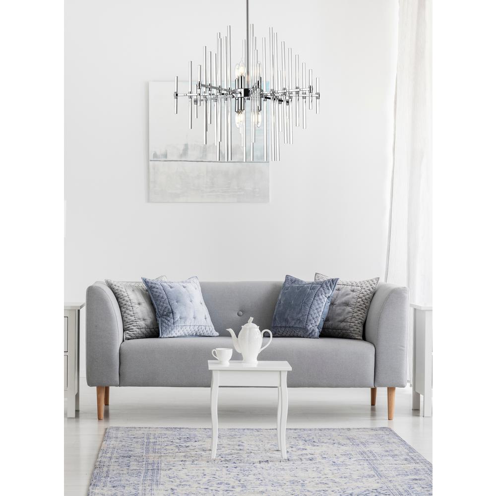 Sienna 27 inch crystal rod pendant in chrome. Picture 9