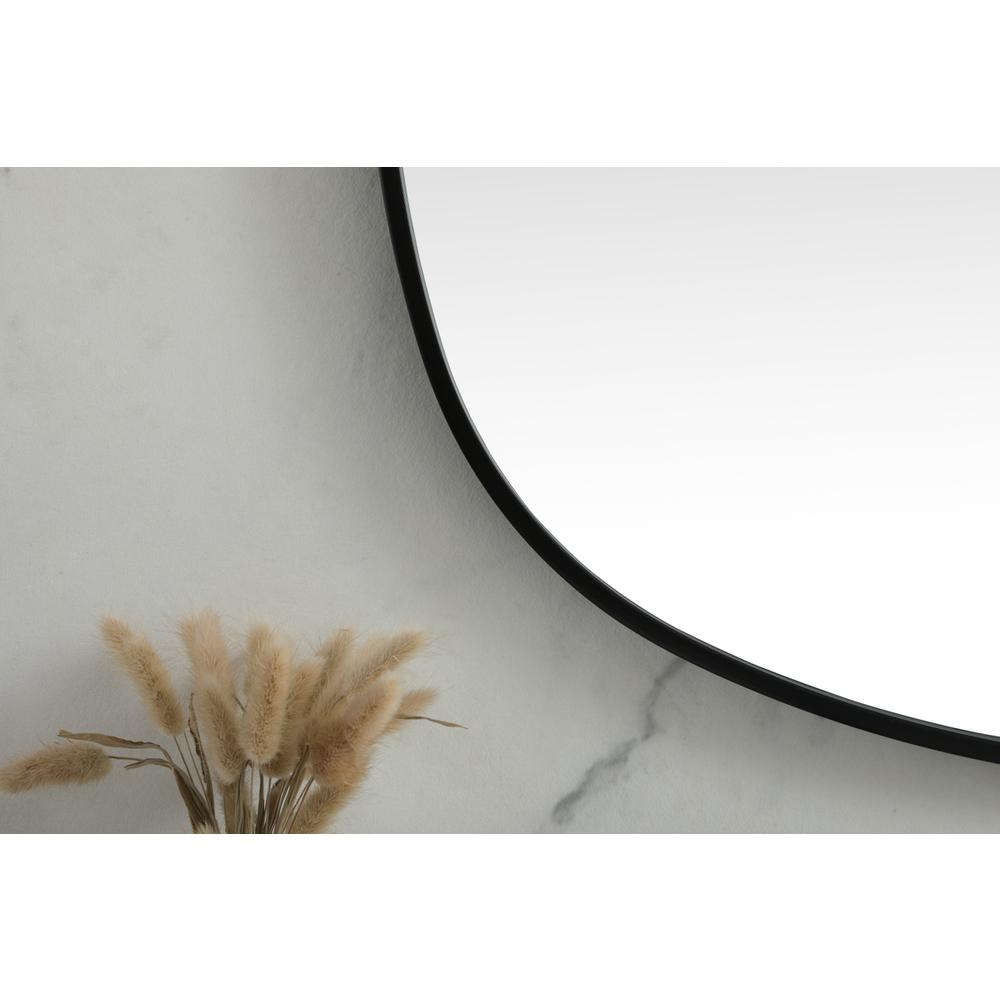 Metal Frame Oval Mirror 30x60 Inch in Black. Picture 5