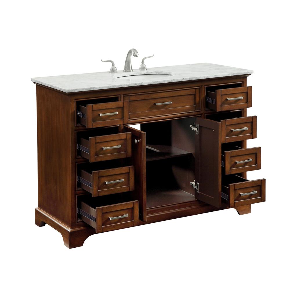 48 In. Single Bathroom Vanity Set In Teak. Picture 2