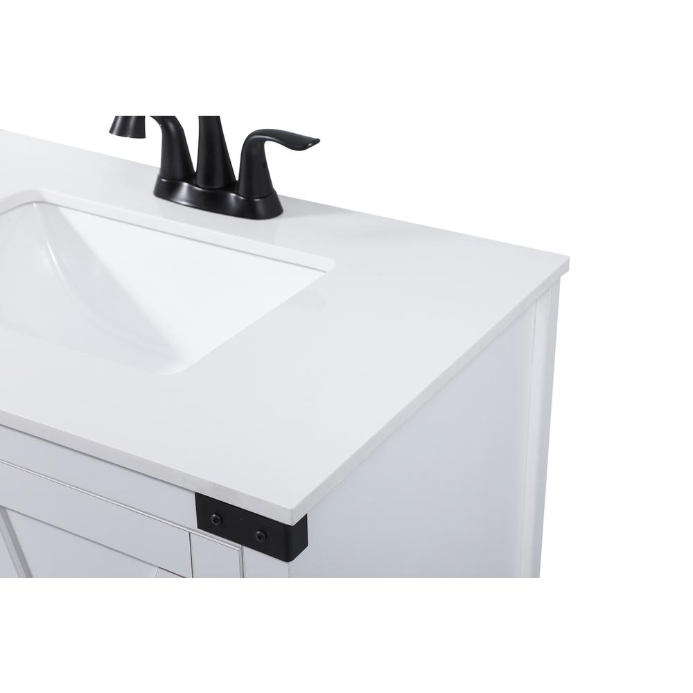 30 inch Single bathroom vanity in white. Picture 11