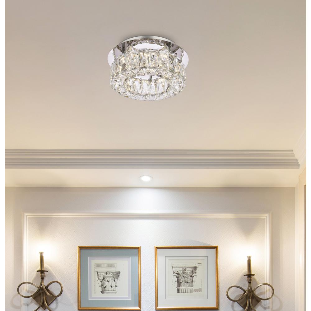 Monroe 12 inch LED Single flush mount in chrome. Picture 8