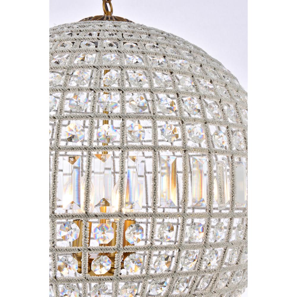 Olivia 5 light French Gold Chandelier Clear Royal Cut Crystal. Picture 5