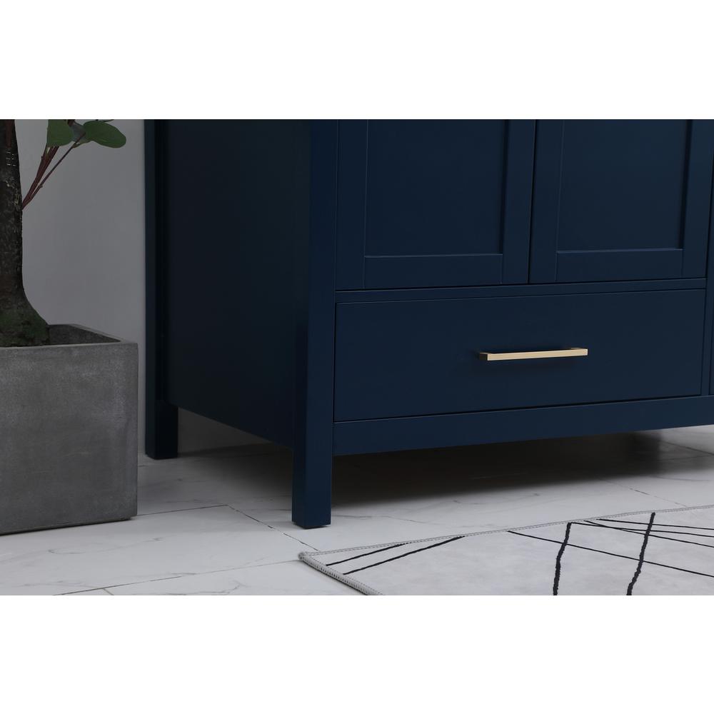 42 inch Single Bathroom Vanity in Blue with Backsplash. Picture 6