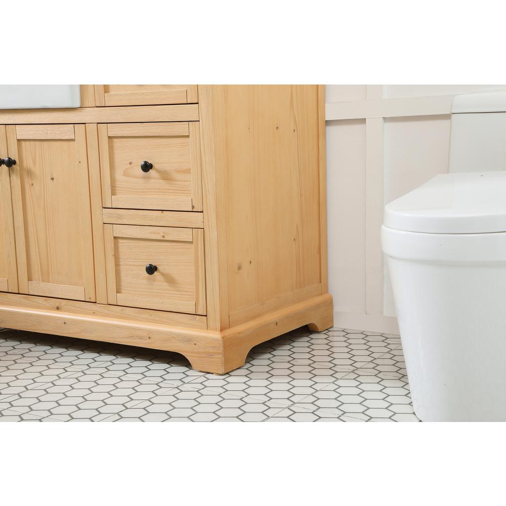 42 inch Single bathroom vanity in natural wood. Picture 6