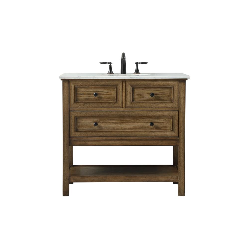36 inch Single bathroom vanity in driftwood. Picture 1