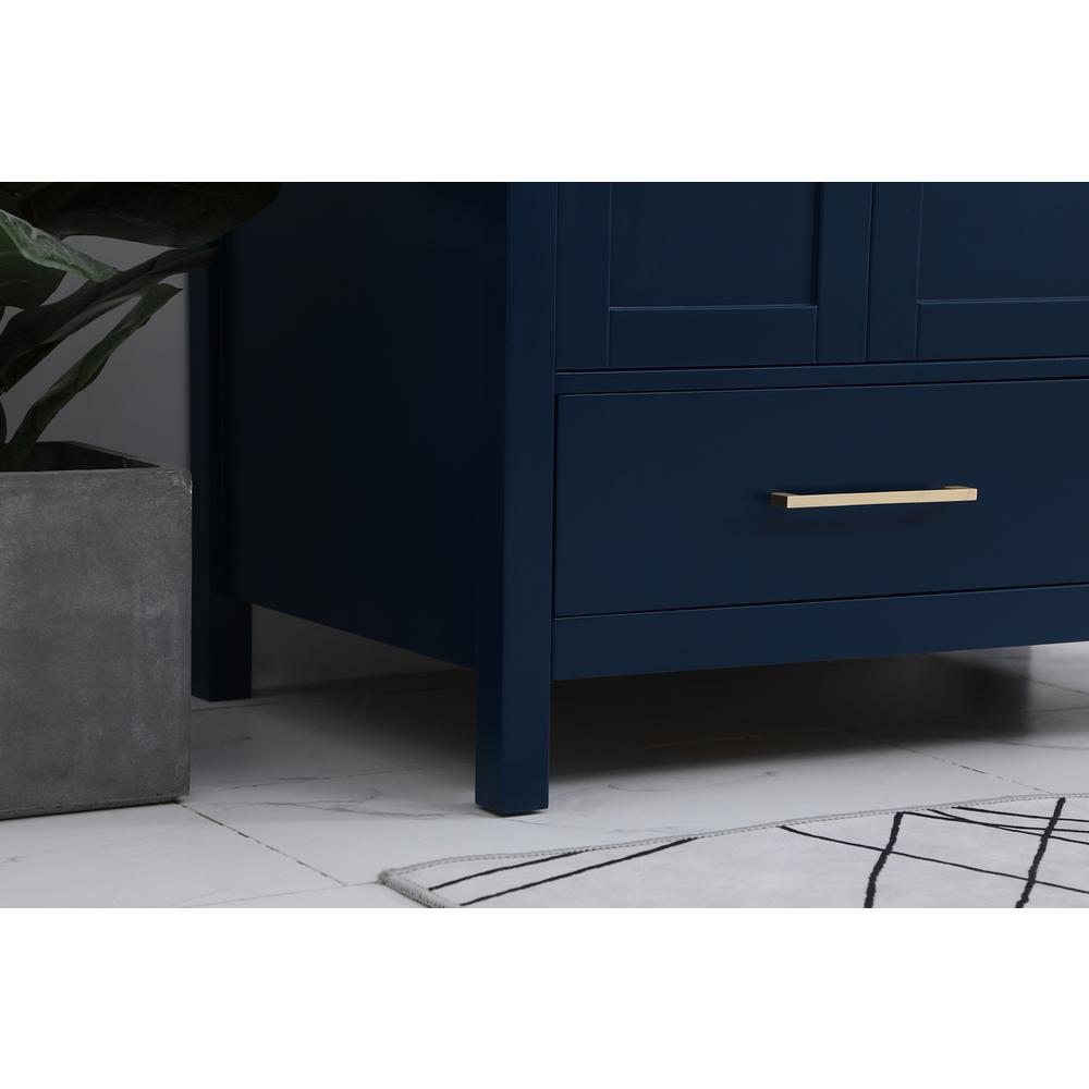 36 inch Single Bathroom Vanity in Blue with Backsplash. Picture 6