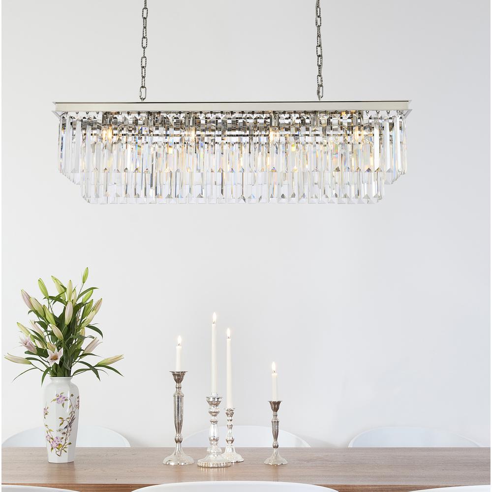 Sydney 12 light polished nickel Chandelier Clear Royal Cut Crystal. Picture 8