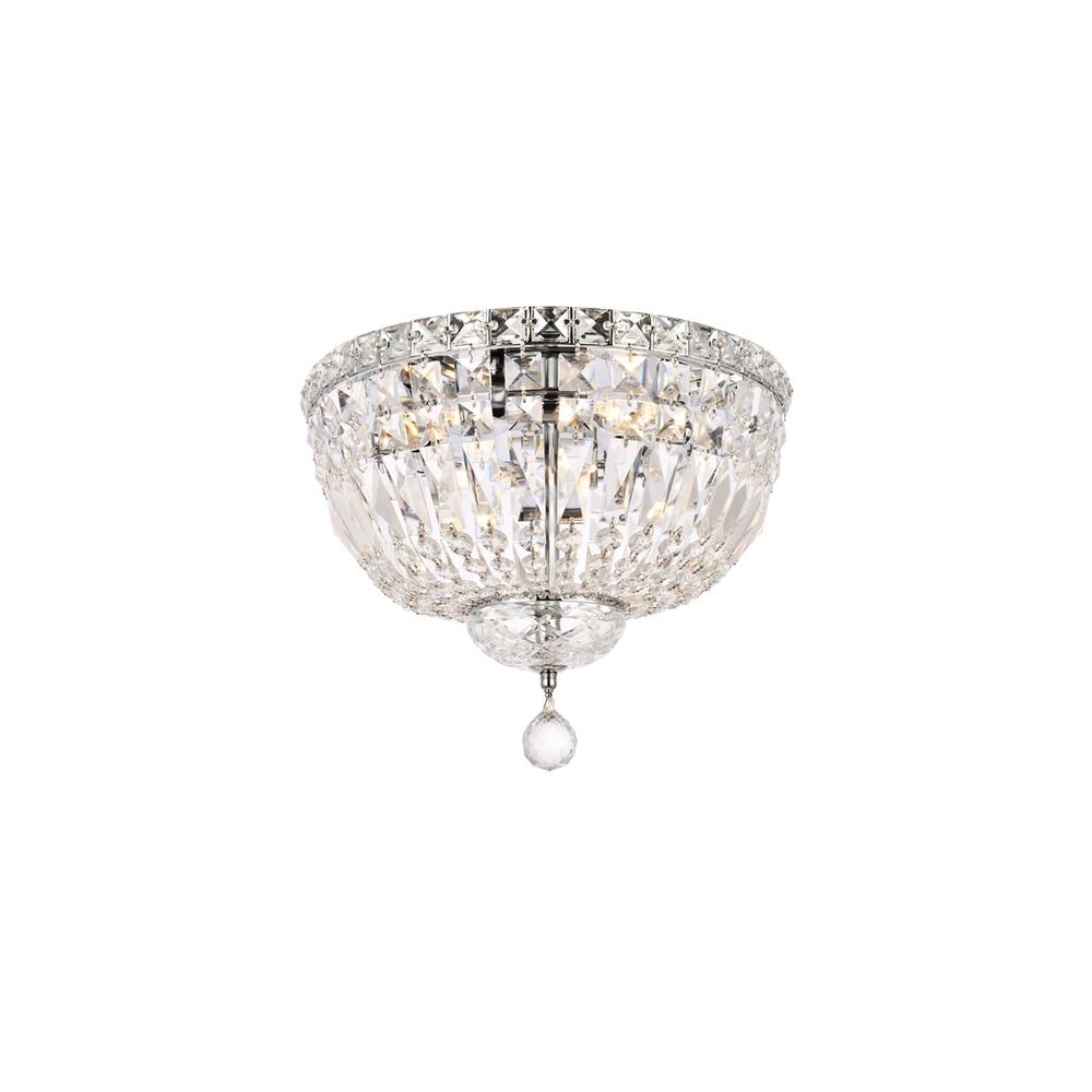 Tranquil 4 light Chrome Flush Mount Clear Royal Cut Crystal. Picture 2