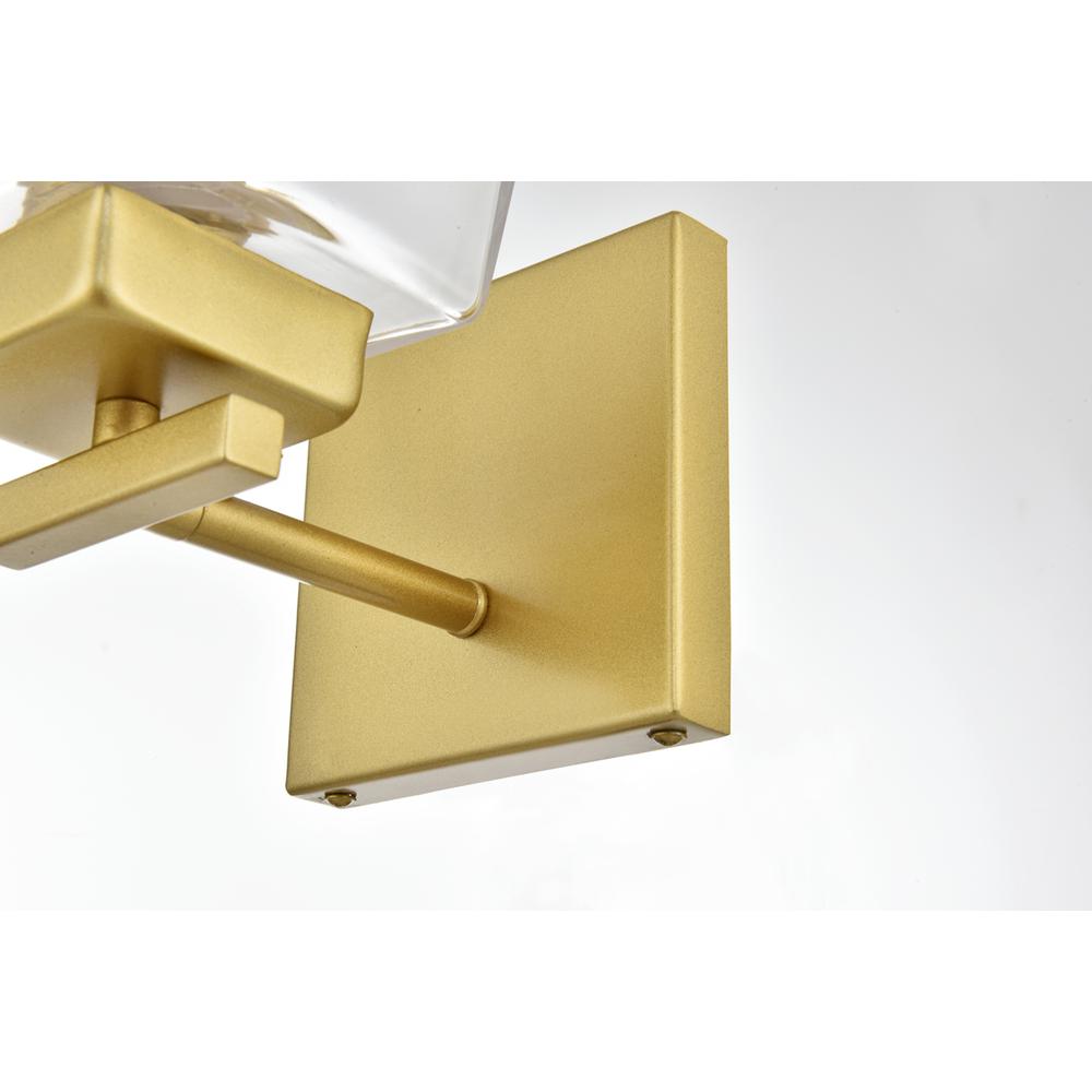 Merrick 1 light Brass and Clear Bath Sconce. Picture 6