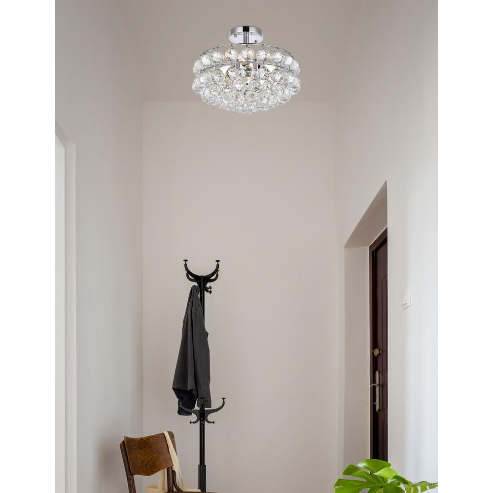 Savannah 14 inch flush mount in chrome. Picture 8