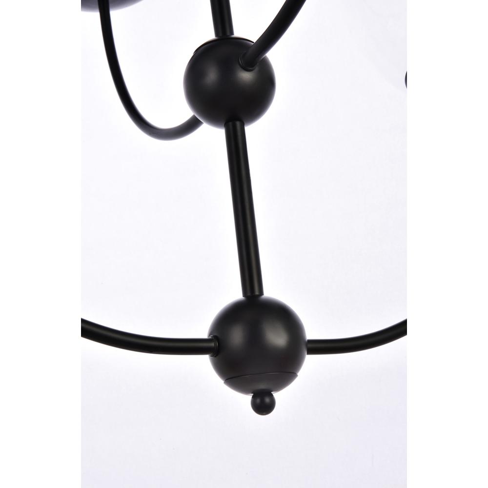 Lennon 31.5 inch pendant in black with clear shade. Picture 3